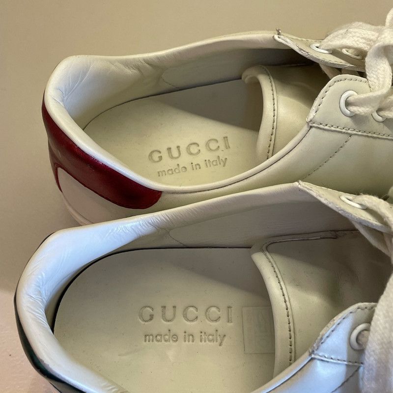 Gucci Gucci ACE Loved Leather Sneakers for Men Size US 8 / EU 41 - 6 Thumbnail