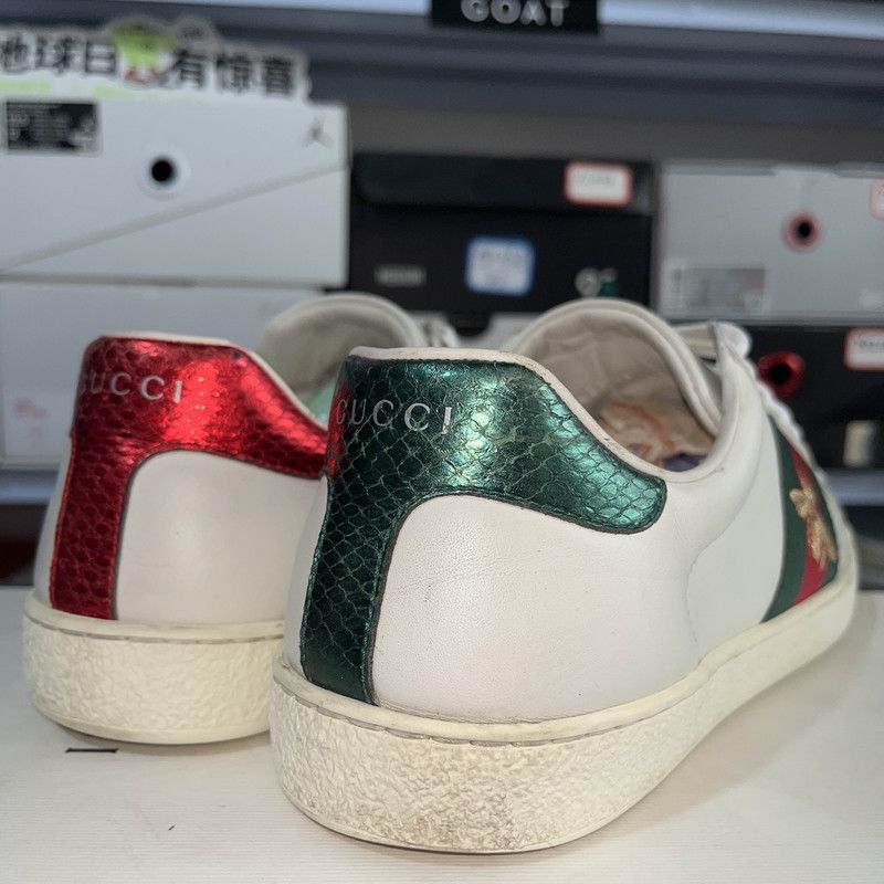 Gucci Gucci Ace White Green Fashion Sneakers for Men Size US 8 / EU 41 - 12 Thumbnail