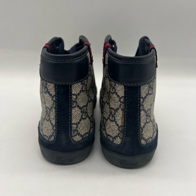 Gucci Gucci Logo High-Top Casual Sneakers in Brown and Black Size US 5.5 / EU 38 - 4 Thumbnail