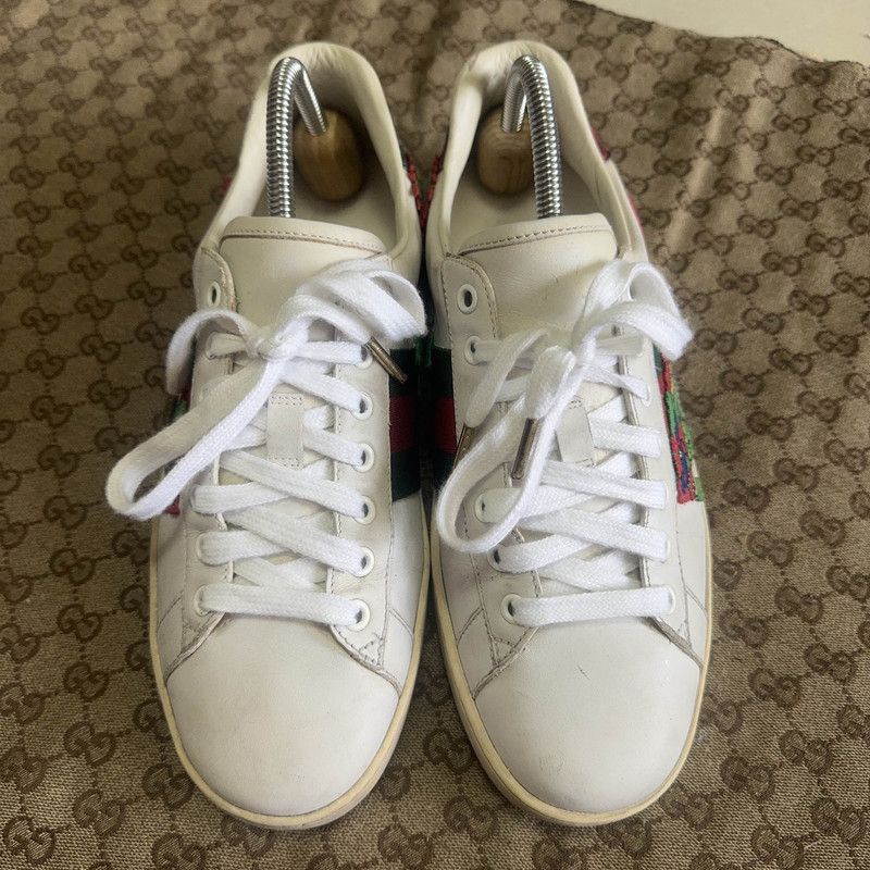 Gucci Gucci Ace Embroidered Low-Top Fashion Sneakers Size US 8 / EU 41 - 2 Thumbnail