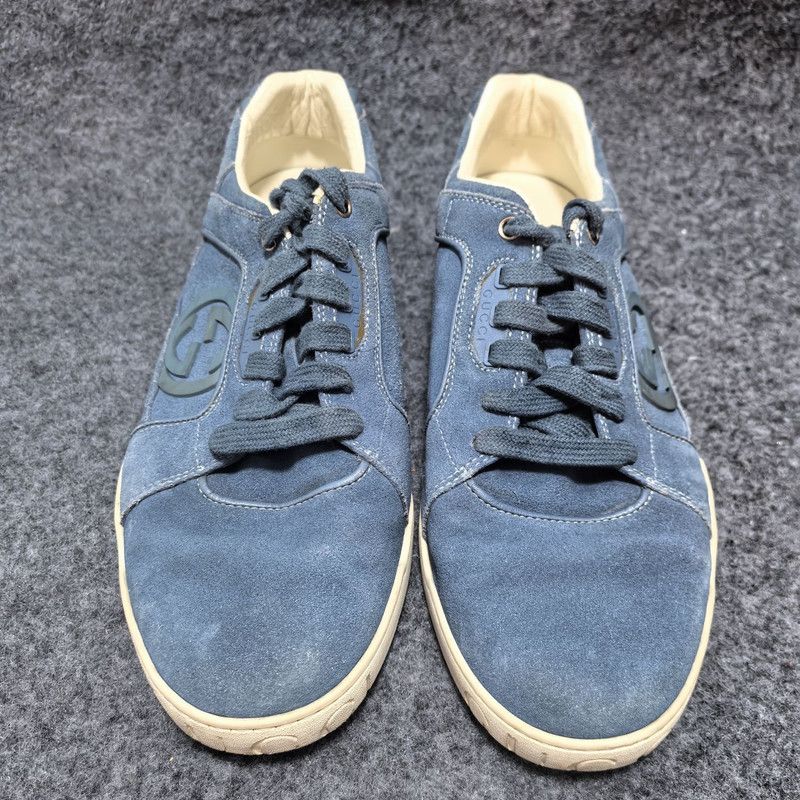 Gucci Gucci Blue Suede Sneakers for Men Size US 9 / EU 42 - 2 Thumbnail