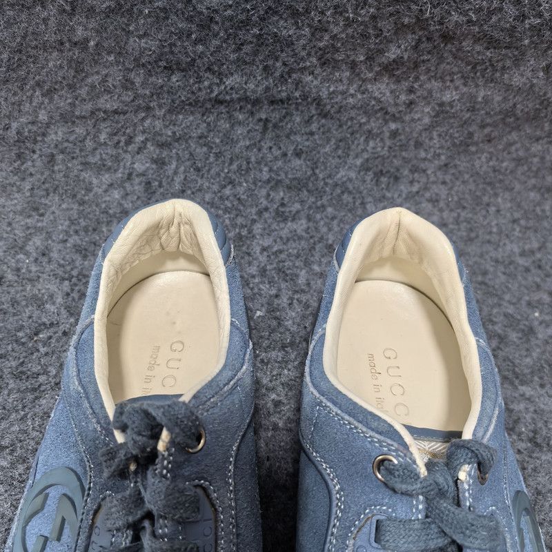 Gucci Gucci Blue Suede Sneakers for Men Size US 9 / EU 42 - 9 Thumbnail