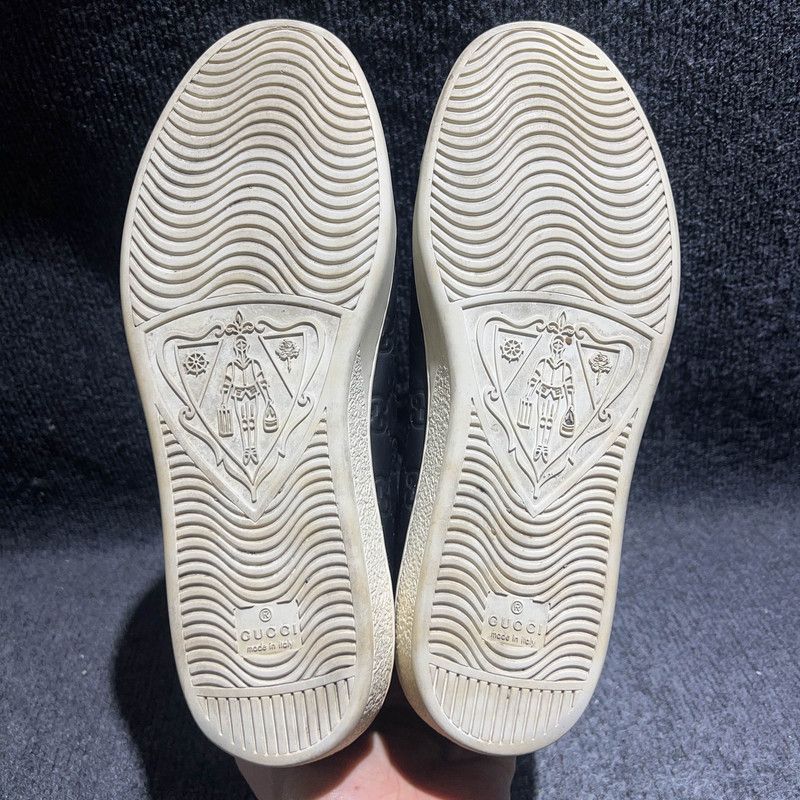 Gucci Gucci Brooklyn Black Leather Low-Top Sneakers Size US 9 / EU 42 - 4 Thumbnail