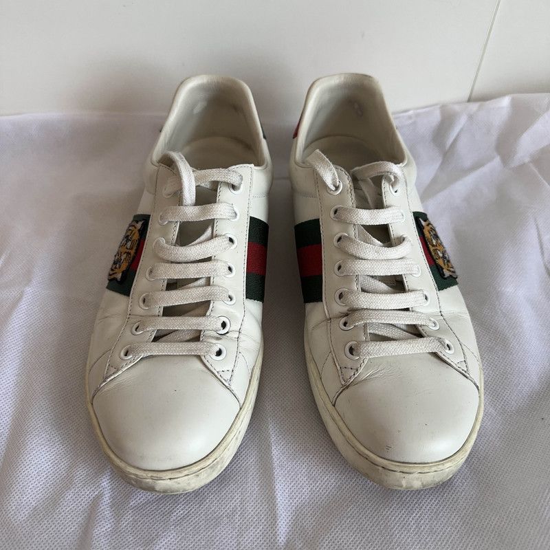 Gucci Gucci Ace Tiger Embroidered Low-Top Sneakers Size US 8 / EU 41 - 2 Thumbnail