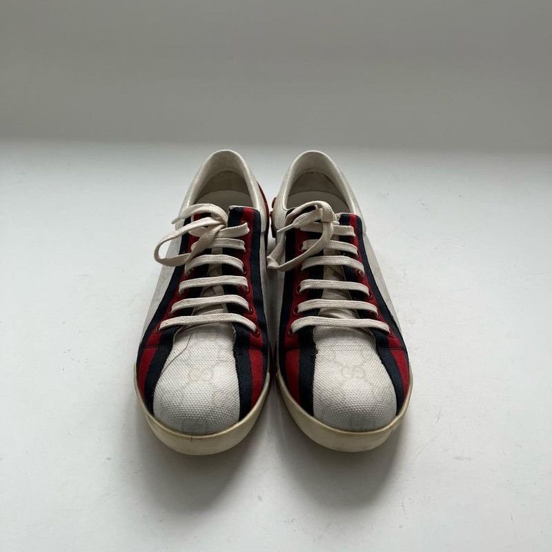 Gucci Gucci Red Blue Web Double G Sneakers Size US 6.5 / EU 39-40 - 3 Thumbnail
