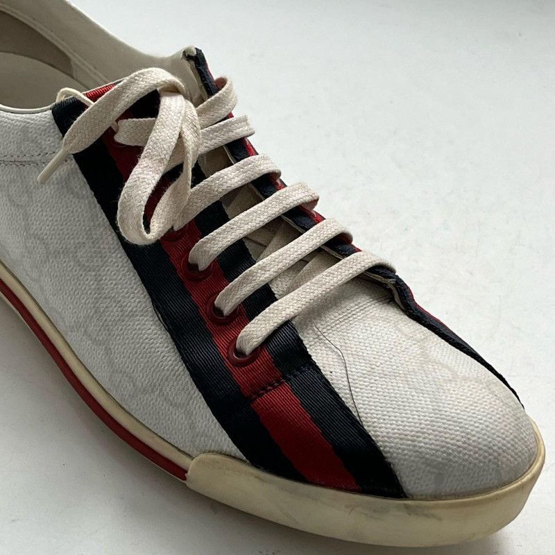 Gucci Gucci Red Blue Web Double G Sneakers Size US 6.5 / EU 39-40 - 7 Thumbnail