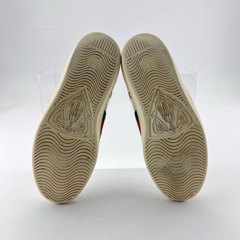 Gucci Gucci Ace Leather Embroidered Sneakers for Men Size US 8 / EU 41 - 4 Thumbnail