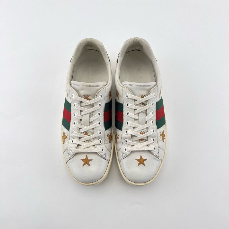 Gucci Gucci Ace Leather Embroidered Sneakers for Men Size US 8 / EU 41 - 2 Thumbnail