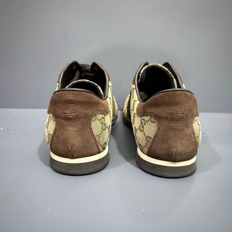 Gucci Gucci Brown Leather Low-Top Casual Sneakers Size US 10.5 / EU 43-44 - 2 Thumbnail