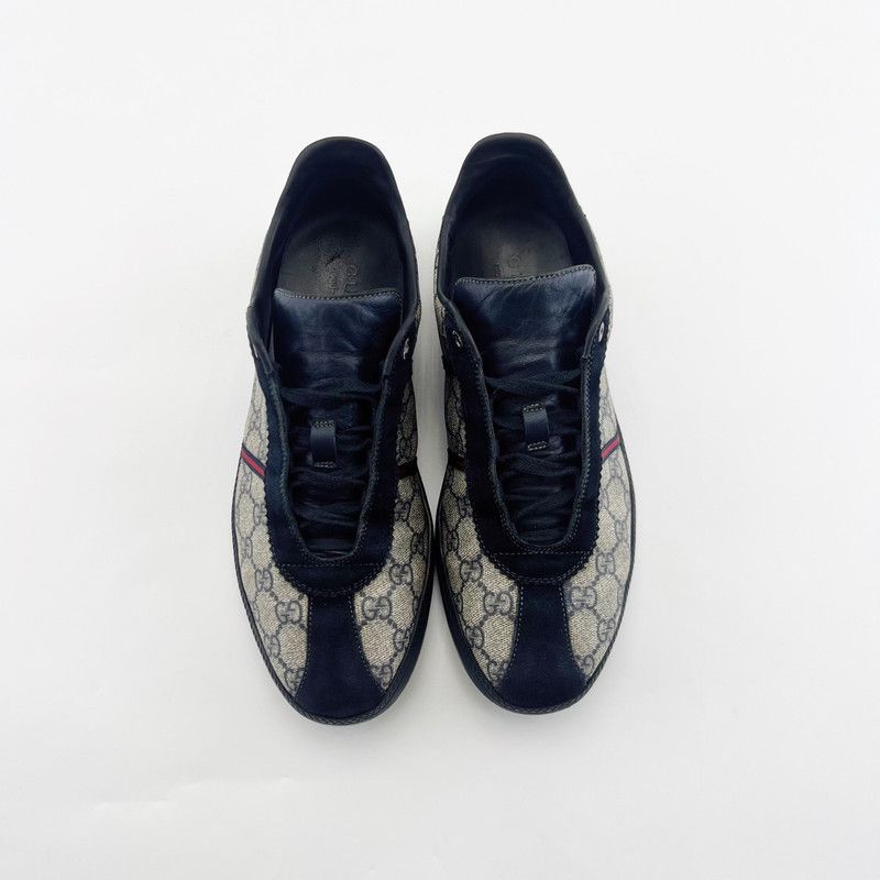 Gucci Gucci Stylish Leather Sneakers in Dark Gray Size US 8 / EU 41 - 2 Thumbnail