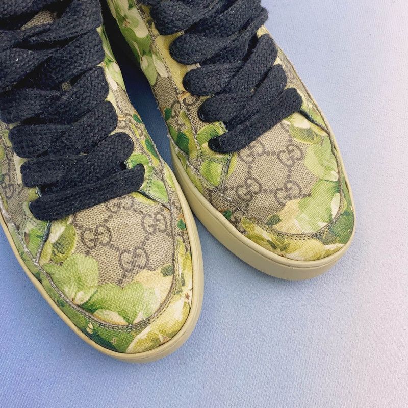 Gucci Gucci Canvas High-Top Sneakers in Green Size US 7.5 / EU 40-41 - 8 Thumbnail