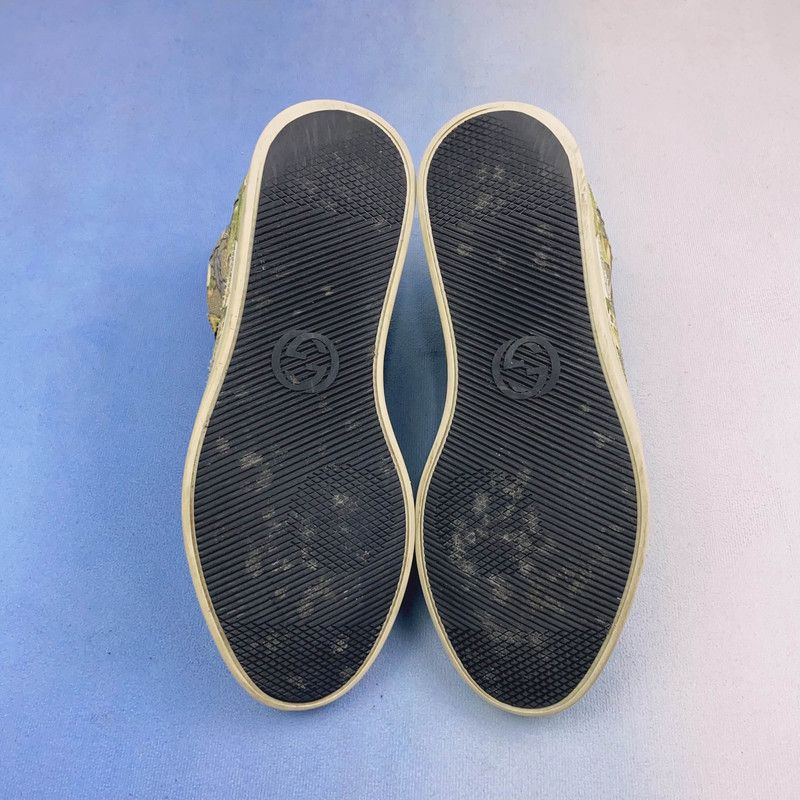 Gucci Gucci Canvas High-Top Sneakers in Green Size US 7.5 / EU 40-41 - 4 Thumbnail