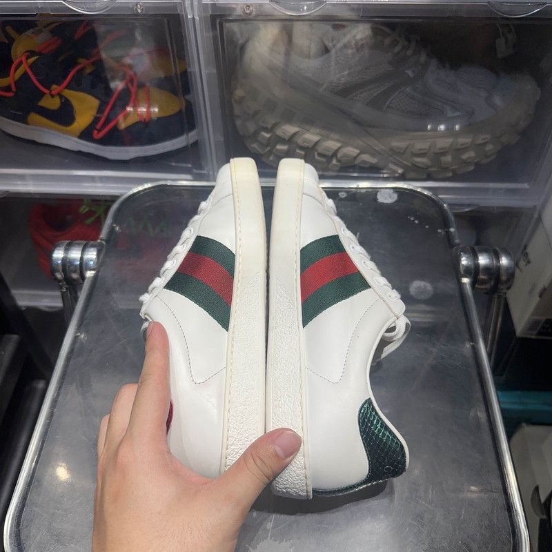 Gucci Gucci Bee Logo Sneaker in White Leather Size US 8.5 / EU 41-42 - 6 Thumbnail