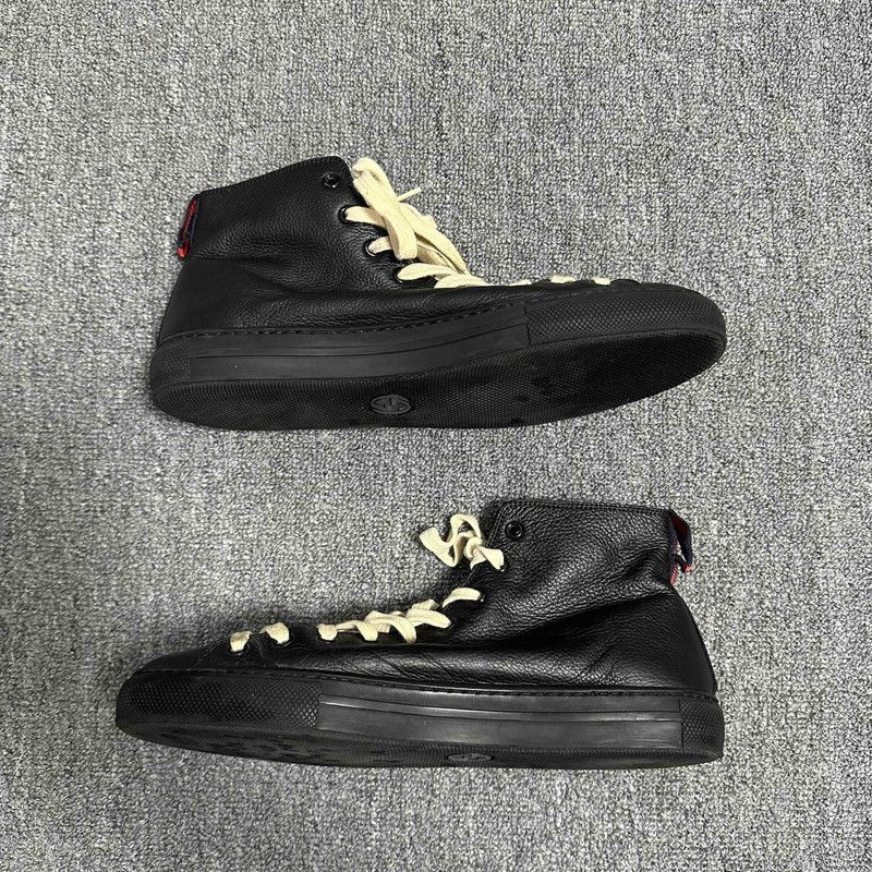 Gucci GUCCI High-Top Leather Sneakers with Love Design Size US 8 / EU 41 - 6 Thumbnail
