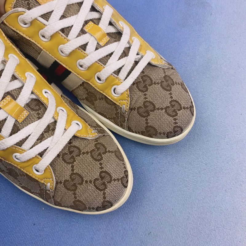 Gucci Gucci Brown and Yellow Casual Sneakers Size US 6.5 / EU 39-40 - 8 Thumbnail