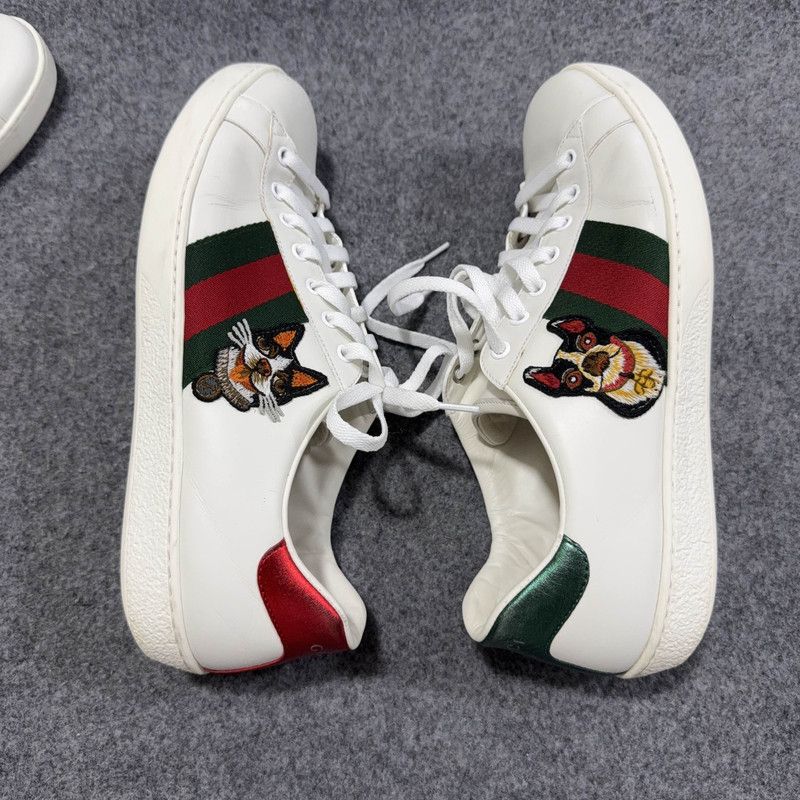 Gucci Gucci ACE Leather Low-Top Fashion Sneakers Size US 10.5 / EU 43-44 - 5 Thumbnail