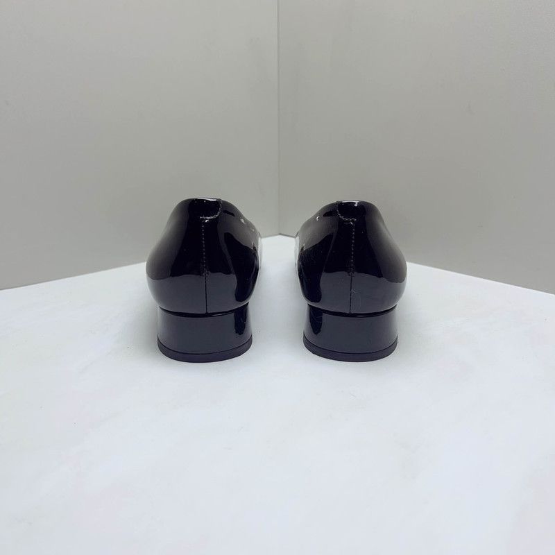 Gucci Gucci Black Patent Leather Heeled Flats with Diamond Buckle Size US 6.5 / EU 39-40 - 3 Thumbnail