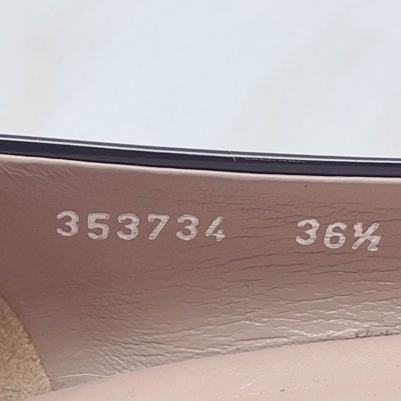 Gucci Gucci Black Patent Leather Heeled Flats with Diamond Buckle Size US 6.5 / EU 39-40 - 5 Thumbnail