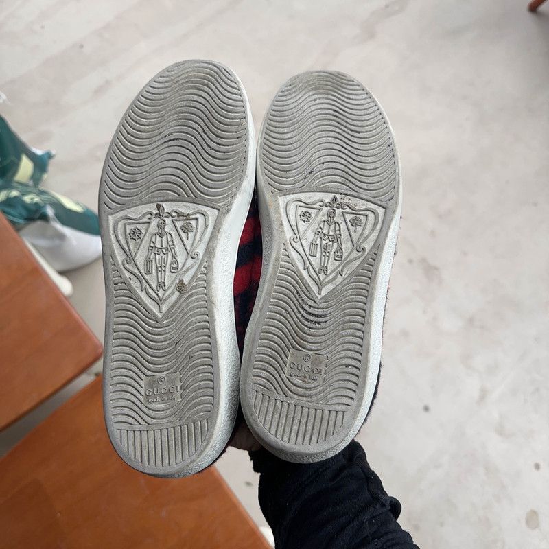 Gucci Gucci Casual Velvet Sneakers in Red and Black Size US 9.5 / EU 42-43 - 4 Thumbnail
