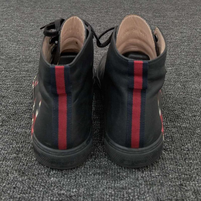 Gucci Gucci Black Leather High-Top Casual Sneakers Size US 8 / EU 41 - 5 Thumbnail