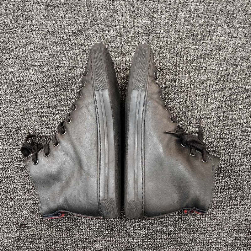 Gucci Gucci Black Leather High-Top Casual Sneakers Size US 8 / EU 41 - 3 Thumbnail