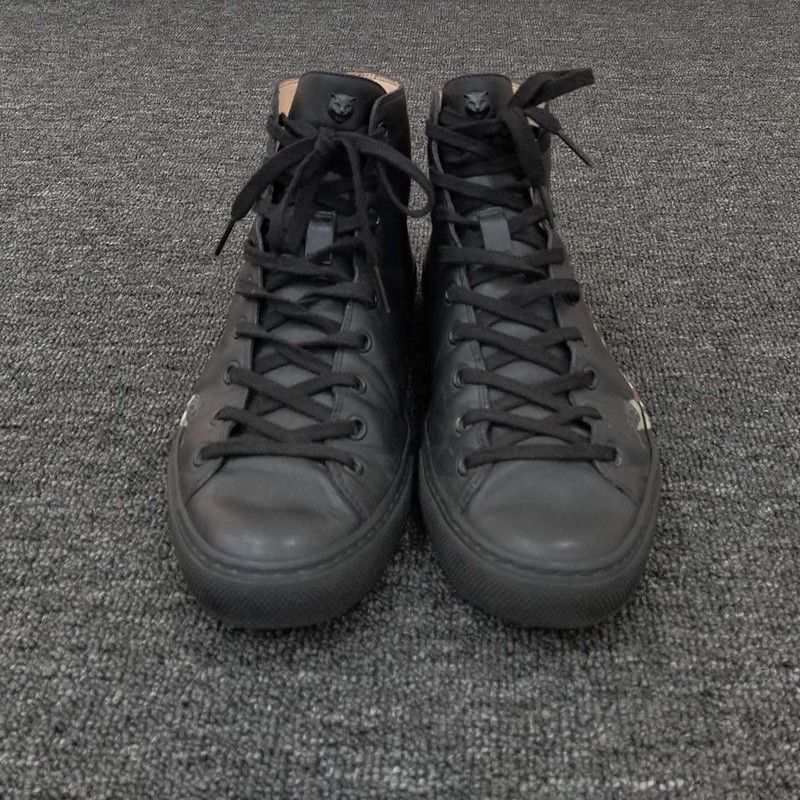 Gucci Gucci Black Leather High-Top Casual Sneakers Size US 8 / EU 41 - 4 Thumbnail