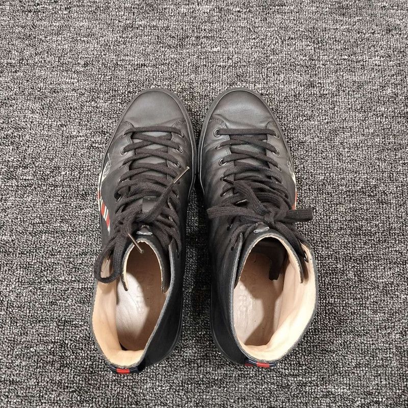 Gucci Gucci Black Leather High-Top Casual Sneakers Size US 8 / EU 41 - 6 Thumbnail