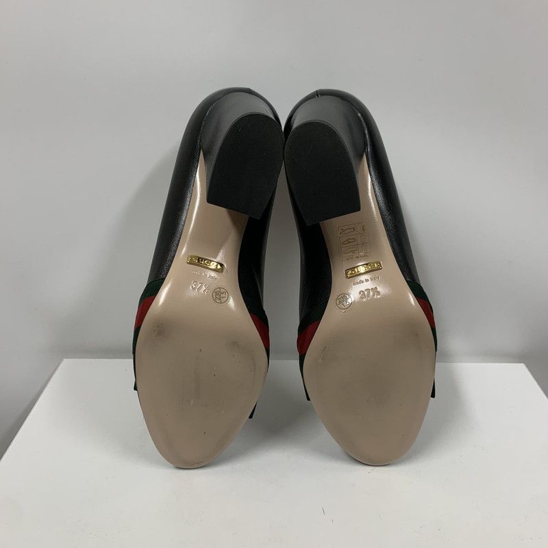 Gucci Gucci Black Mid-Heel Pumps with Bow Size US 7.5 / EU 40-41 - 7 Thumbnail