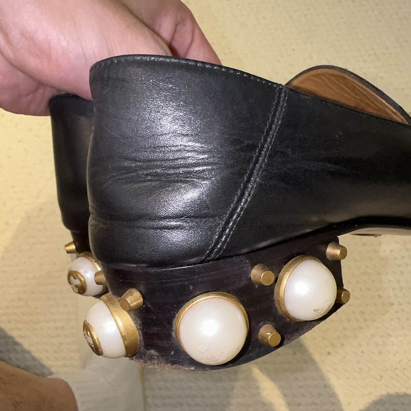 Gucci Gucci Black Double G Pearl Mary Janes Size US 7.5 / EU 40-41 - 7 Thumbnail