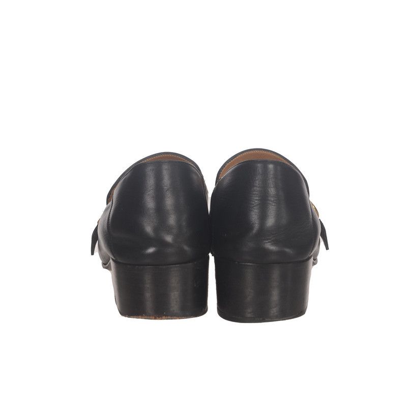 Gucci Gucci Black Leather Mid-Heel Loafers Size US 8.5 / EU 41-42 - 4 Thumbnail