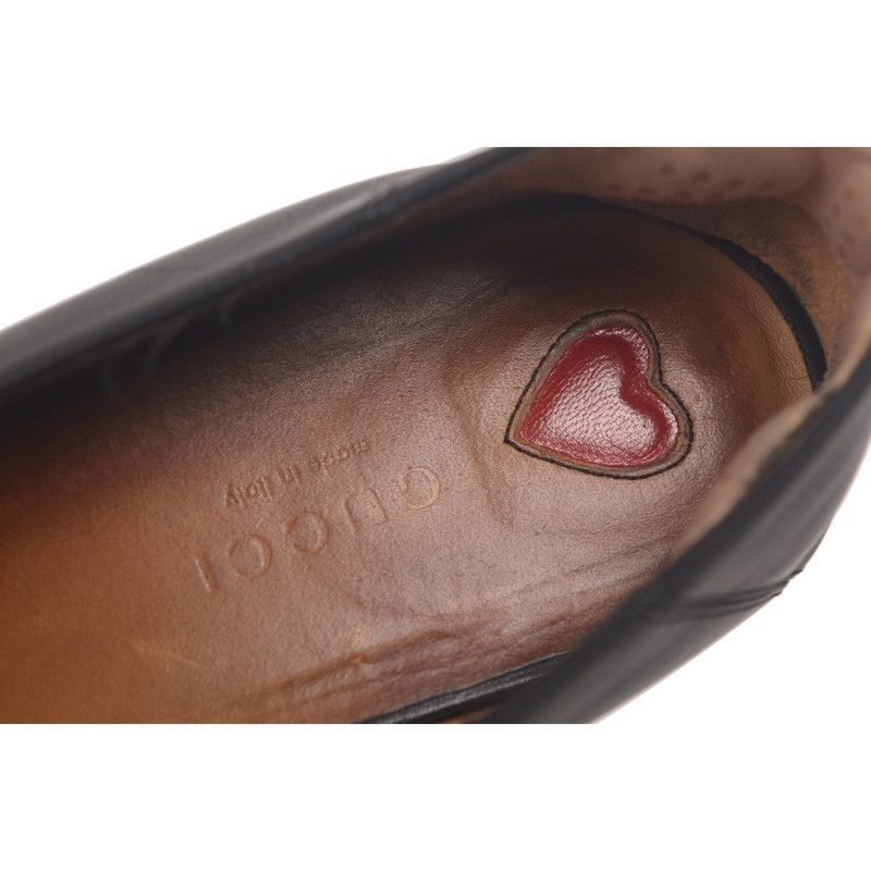Gucci Gucci Black Leather Mid-Heel Loafers Size US 8.5 / EU 41-42 - 7 Thumbnail