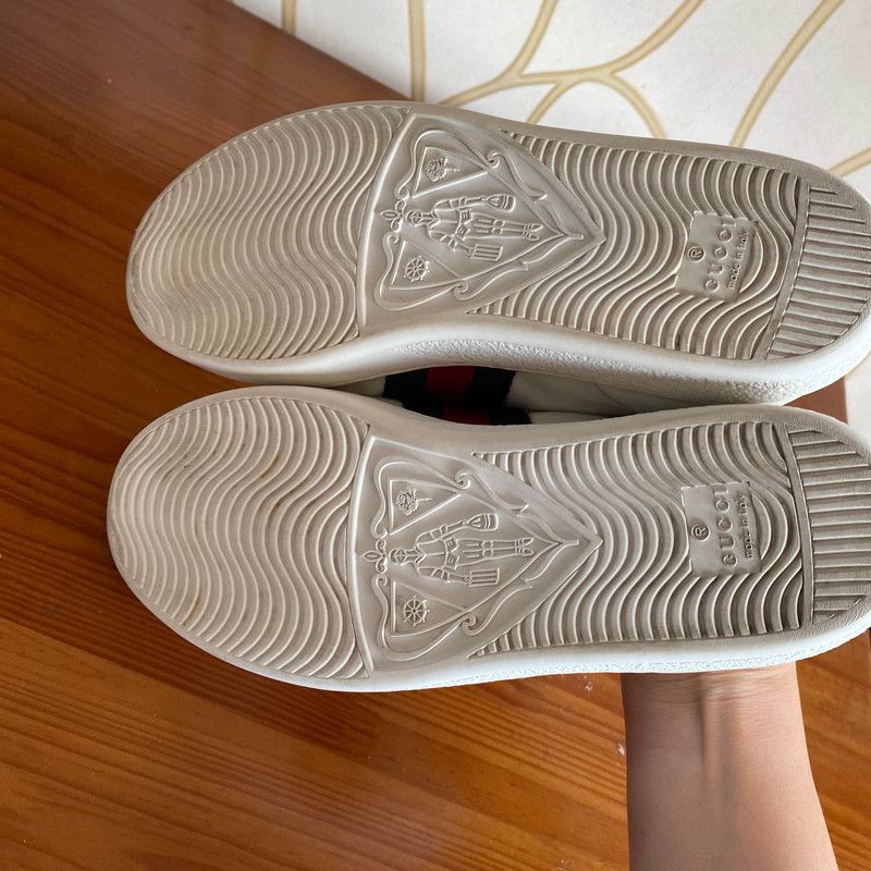 Gucci Gucci Ace Leather Bee Low-Top Sneakers Size US 6.5 / EU 39-40 - 9 Thumbnail