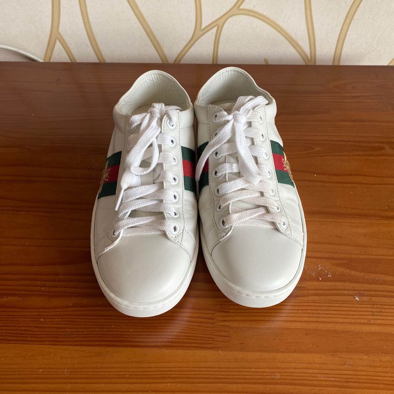 Gucci Gucci Ace Leather Bee Low-Top Sneakers Size US 6.5 / EU 39-40 - 4 Thumbnail