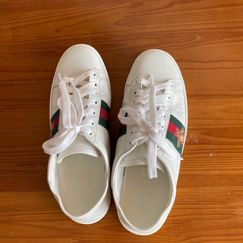 Gucci Gucci Ace Leather Bee Low-Top Sneakers Size US 6.5 / EU 39-40 - 6 Thumbnail