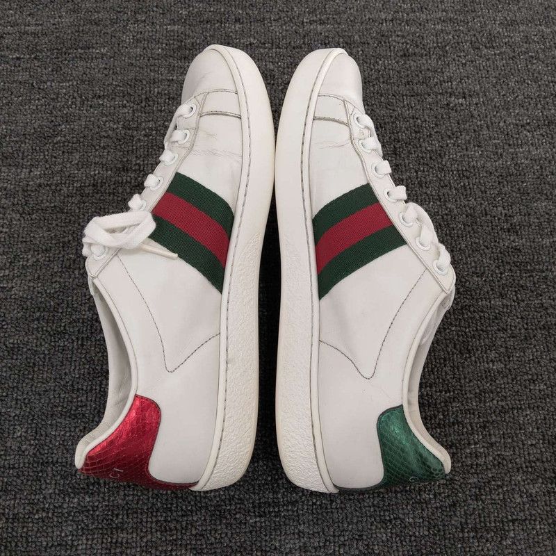 Gucci Gucci White Leather Low-Top Fashion Sneakers Size US 6.5 / EU 39-40 - 2 Thumbnail