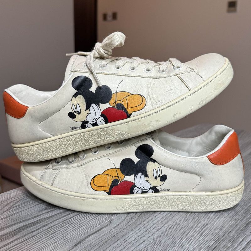 Gucci Gucci Mickey Mouse Ace Sneakers for Men Size US 8.5 / EU 41-42 - 6 Thumbnail
