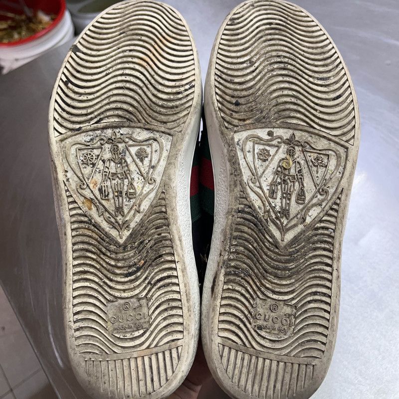 Gucci Gucci Ace Canvas Embroidered Bee Sneakers Size US 8 / EU 41 - 3 Thumbnail