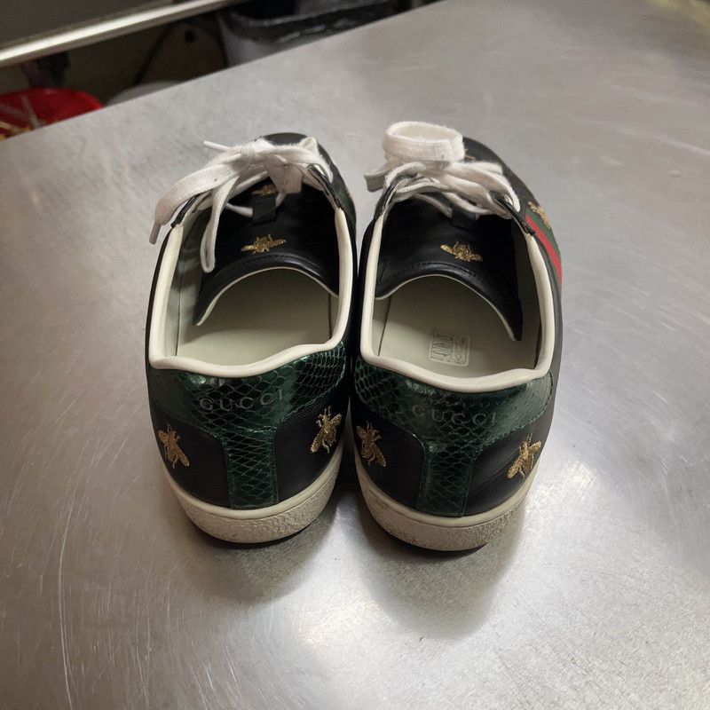 Gucci Gucci Ace Canvas Embroidered Bee Sneakers Size US 8 / EU 41 - 2 Thumbnail