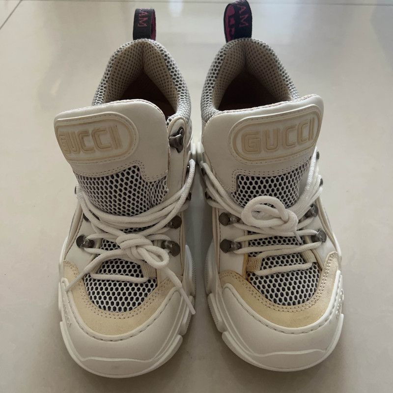 Gucci Gucci Flashtrek Low-Top Dad Sneakers in White Size US 6.5 / EU 39-40 - 2 Thumbnail