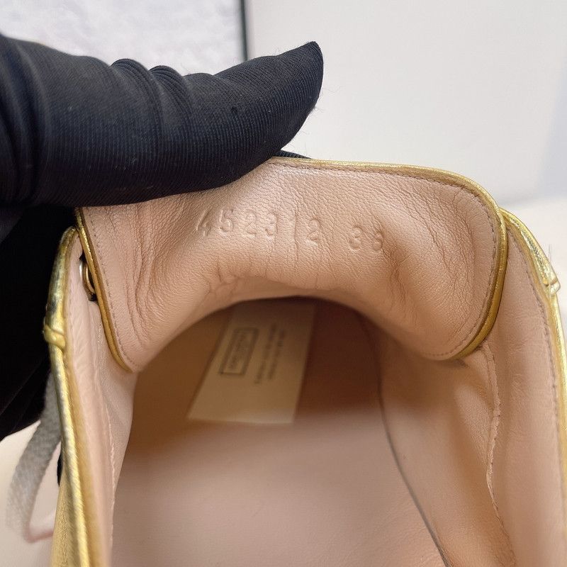 Gucci Gucci Casual Sneakers with Gold Finish Size US 5.5 / EU 38 - 6 Thumbnail