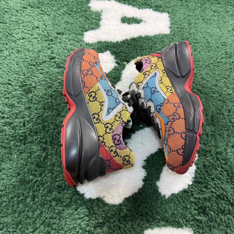 Gucci Gucci Rhyton Colorful Canvas Daddy Sneakers Size US 5.5 / EU 38 - 7 Thumbnail