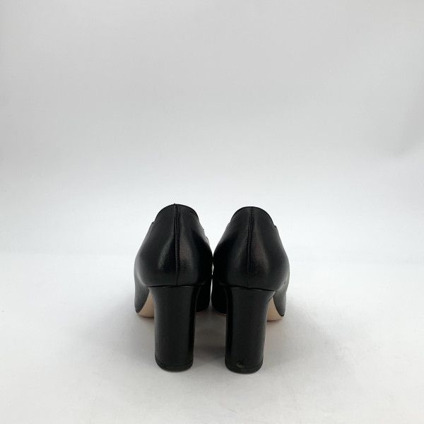 Gucci Gucci Black Leather Chunky Heeled Shoes Size US 5.5 / EU 38 - 4 Thumbnail