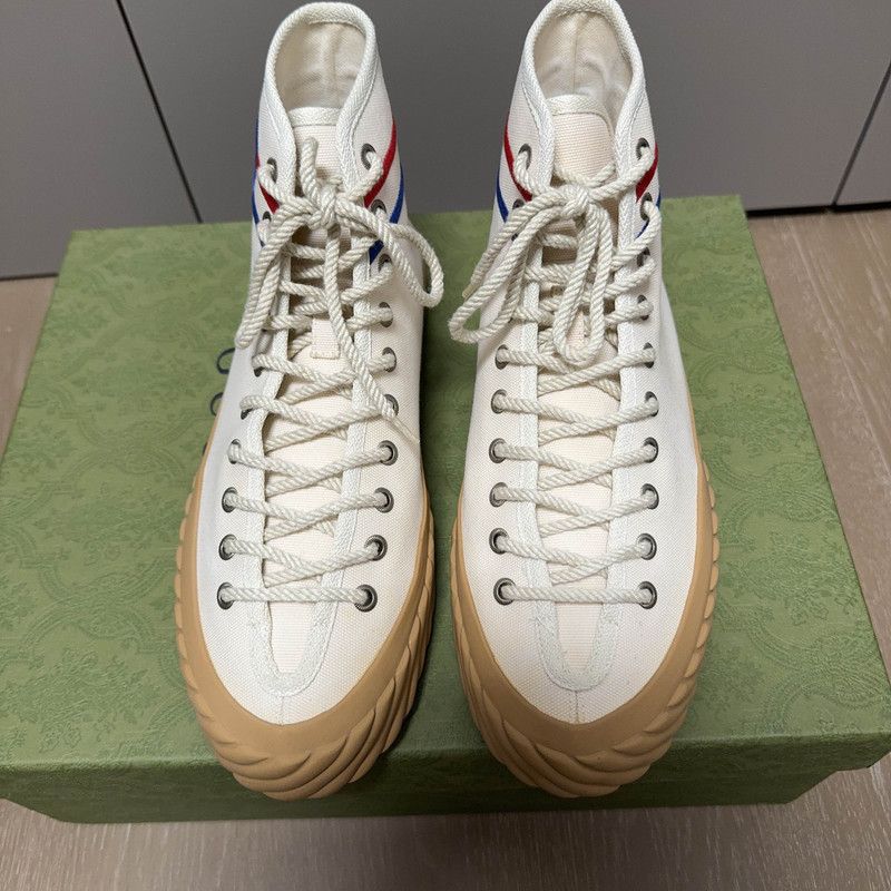 Gucci Gucci Interlocking G High-Top Fashion Sneakers Size US 8 / EU 41 - 2 Thumbnail