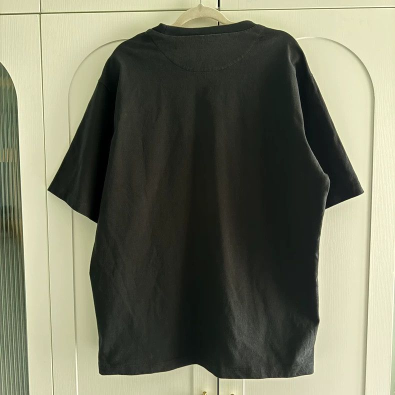 Prada Prada Black Short Sleeve T-shirt with Triangle Logo - dmc Size L / US 10 / IT 46 - 2 Thumbnail