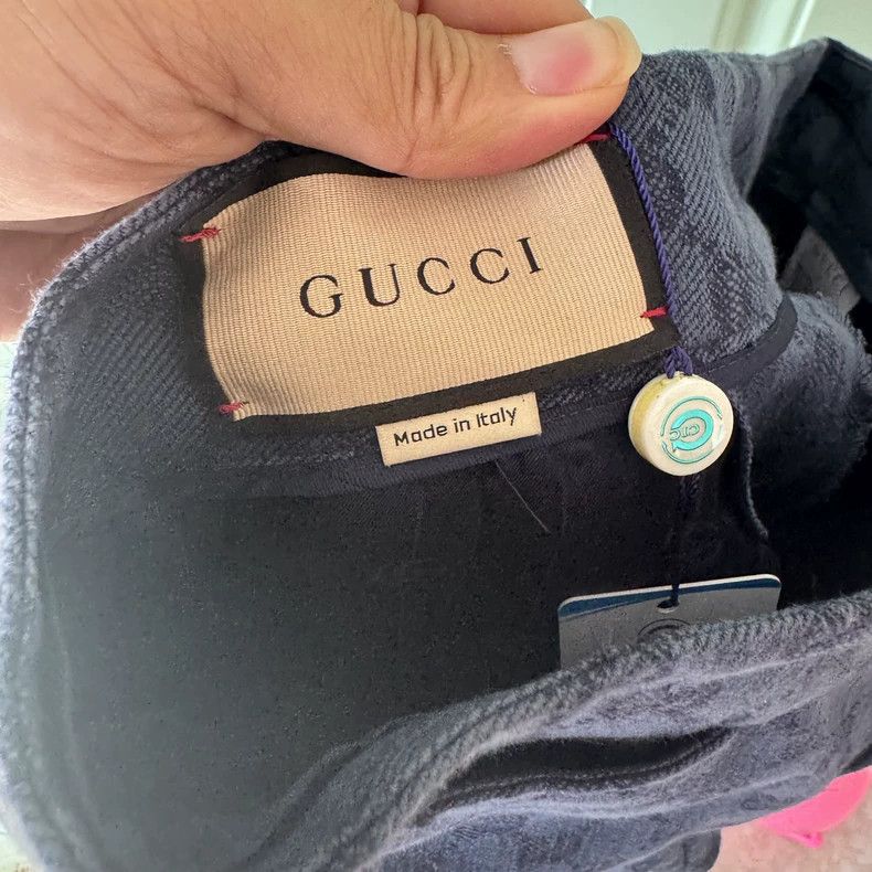 Gucci Gucci Grey Logo Print Wide-Leg Pants - dmc Size 40" / US 18 - 3 Thumbnail