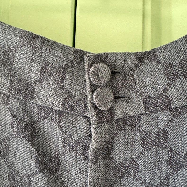 Gucci Gucci Grey Logo Print Wide-Leg Pants - dmc Size 40" / US 18 - 6 Thumbnail