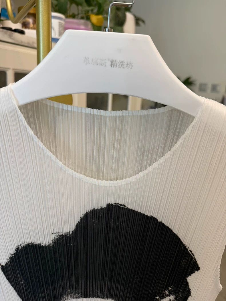 Issey Miyake Issey Miyake Ink Print White Dress - dmc Size M / US 6-8 / IT 42-44 - 3 Thumbnail