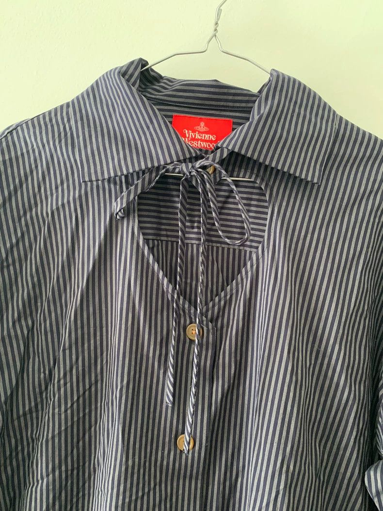 Vivienne Westwood Vivienne Westwood Blue Stripe Shirt Dress - dmc Size M / US 6-8 / IT 42-44 - 5 Thumbnail
