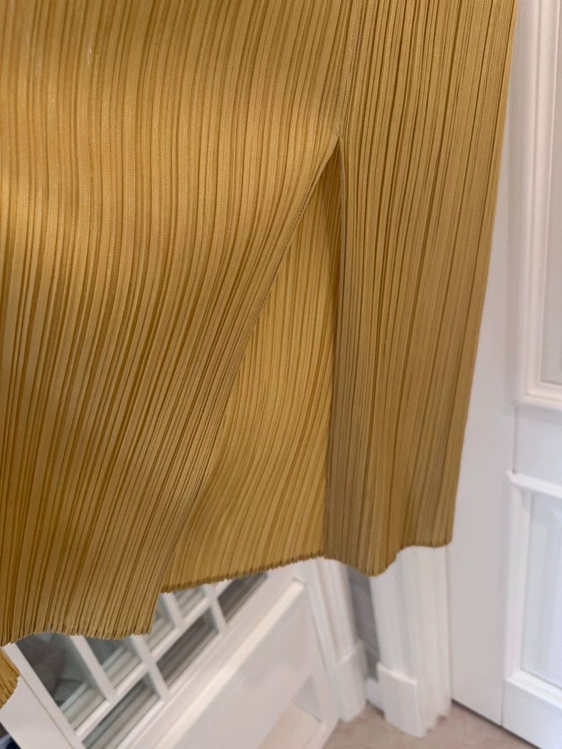 Issey Miyake Issey Miyake Pleated Yellow Long Dress - dmc Size ONE SIZE - 2 Thumbnail