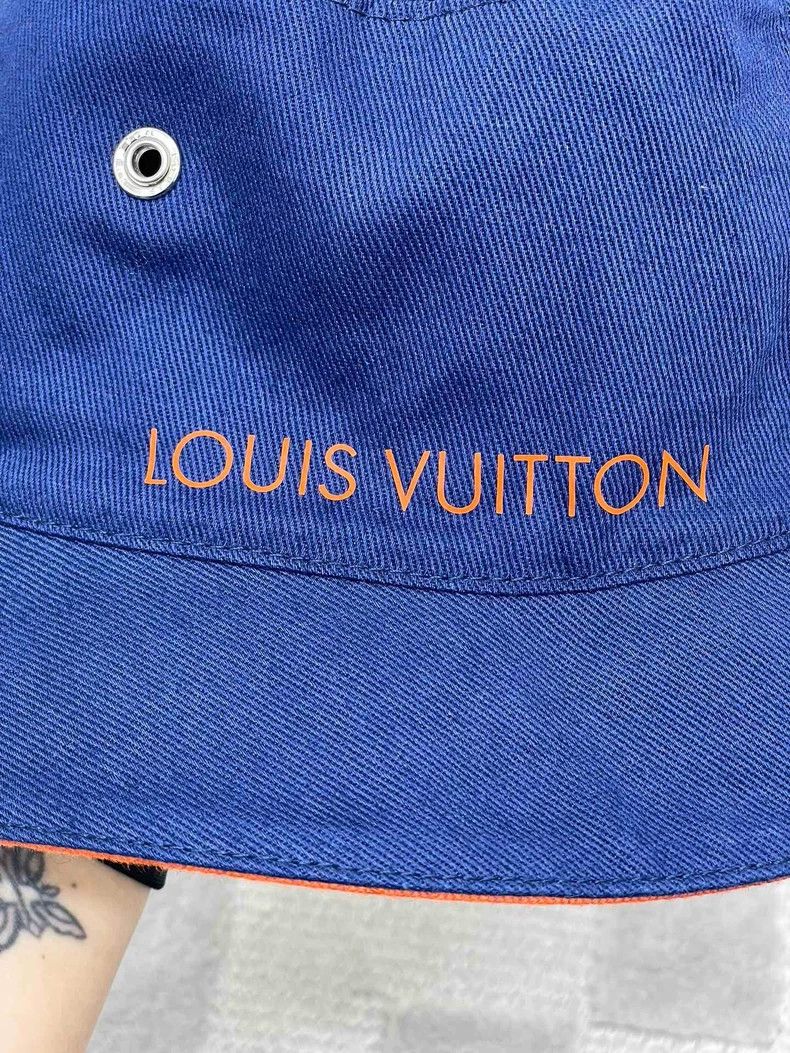 Louis Vuitton Louis Vuitton Orange Logo Bucket Hat - dmc Size ONE SIZE - 4 Thumbnail